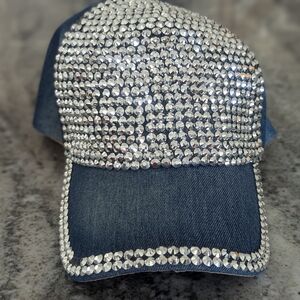 Bedazzled Blue Baseball Cap